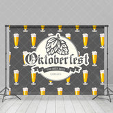 Aperturee - Grey The Best Beer German Oktoberfest Party Backdrop